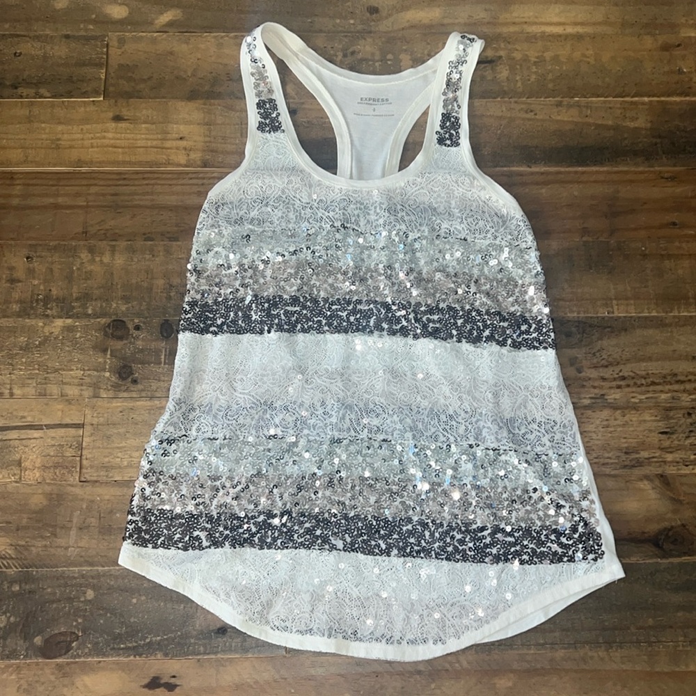 Lace and Sequin Tank